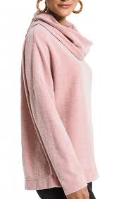 Z Supply Fleece Scallop Back Cowl Neck Top - Womens Sweaters - Big Sun Vernon