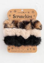 Natural Life Fuzzy Scrunchie 3 Pack - Scrunchies - Big Sun Vernon