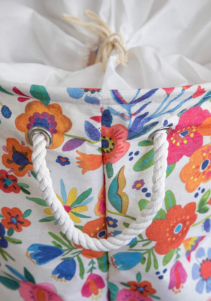 Natural Life Laundry Bag Bright Floral - Home Decorations - Big Sun Vernon
