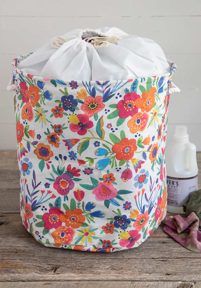 Natural Life Laundry Bag Bright Floral - Home Decorations - Big Sun Vernon