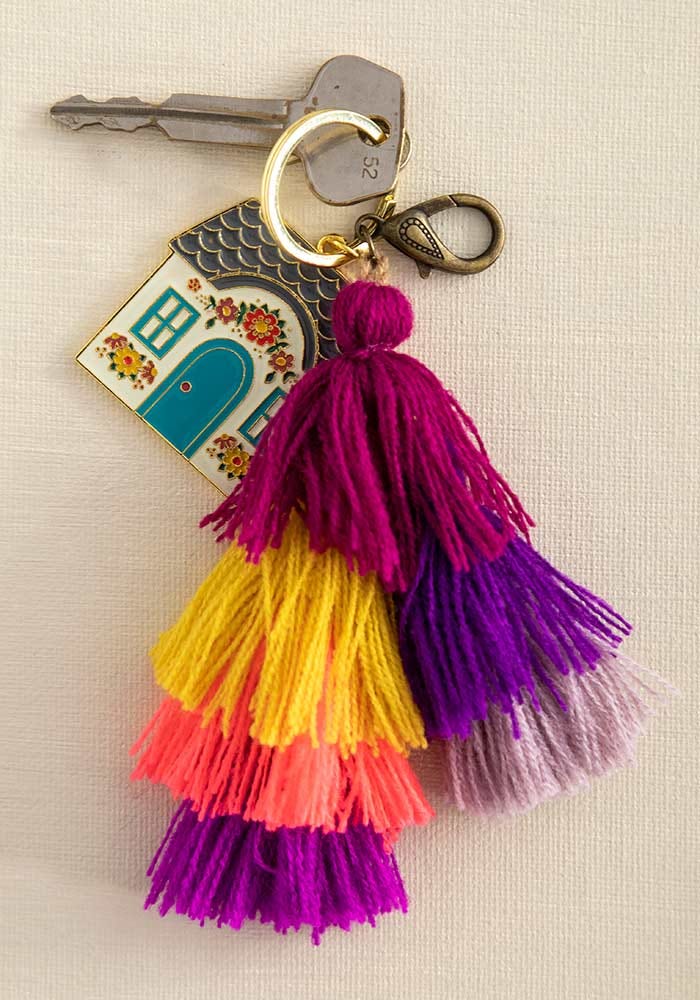 Natural Life Mini Tassel Clip Purple Multi - Home Decorations - Big Sun Vernon
