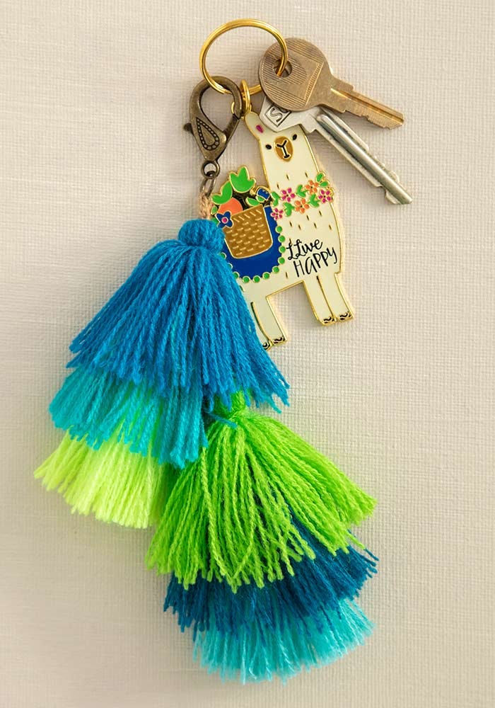 Natural Life Mini Tassel Clip Turq Multi - Home Decorations - Big Sun Vernon