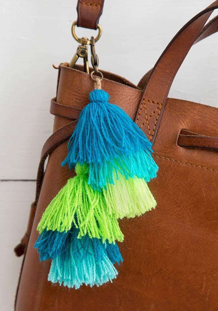 Natural Life Mini Tassel Clip Turq Multi - Home Decorations - Big Sun Vernon
