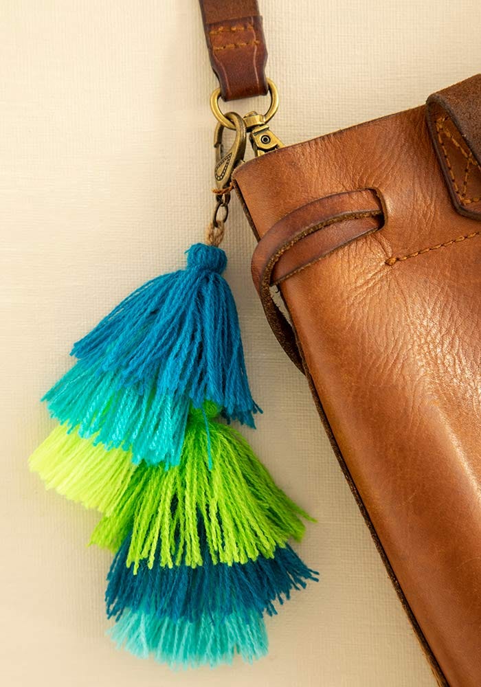 Natural Life Mini Tassel Clip Turq Multi - Home Decorations - Big Sun Vernon