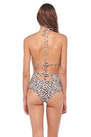 Malai Leopard Print Everest Bottom - Womens High Waisted Bikini Bottoms - Big Sun Vernon