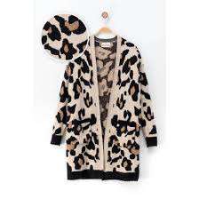 Dreamers Leopard Print Cardigan - Womens Sweaters - Big Sun Vernon