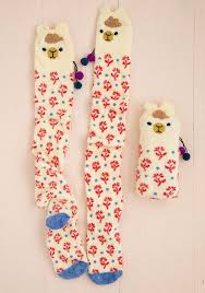 Natural Life Over The Knee Cozy Sock Llama - Socks - Big Sun Vernon