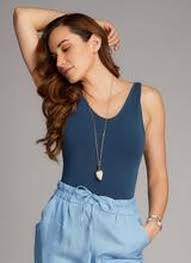 C'Est Moi Bamboo Double Scoop Tank Top - Womens Tanks - Big Sun Vernon