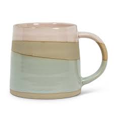 Pnk/Blue Rustic Style Mug - Mugs - Big Sun Vernon