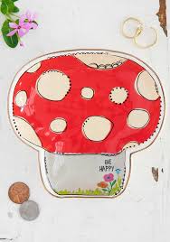 Natural Life Trinket Bowl Be Happy Mushroom - Home Decorations - Big Sun Vernon