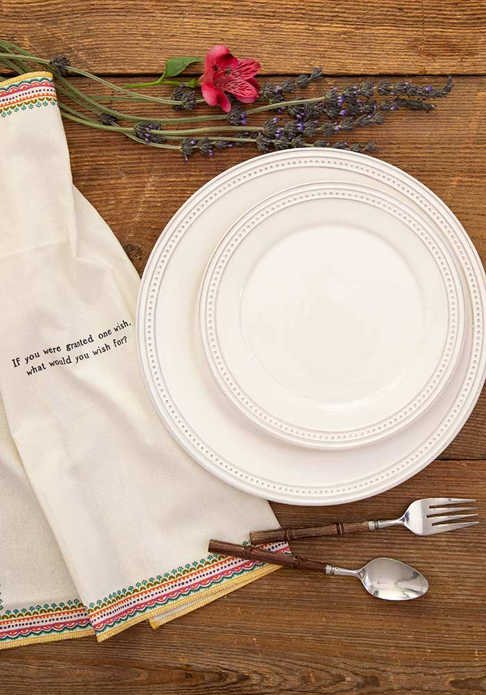 Natural Life Cotton Napkin Set/8 Questions - Home Decorations - Big Sun Vernon