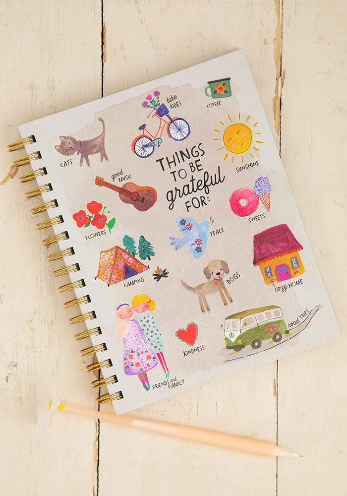 Natural Life Spiral Notebook I am Grateful - Book - Big Sun Vernon