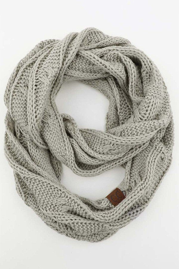 C.C Cable Knit Infinity Scarf - Womens Scarves - Big Sun Vernon  | Okanagan Beachwear