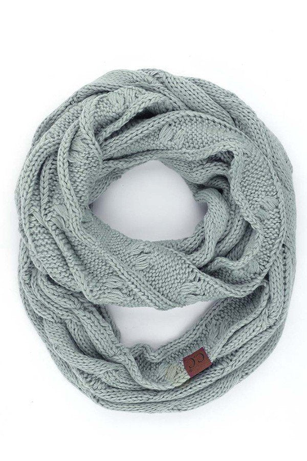 C.C Cable Knit Infinity Scarf - Womens Scarves - Big Sun Vernon  | Okanagan Beachwear