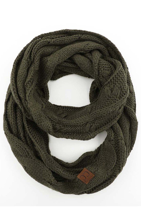 C.C Cable Knit Infinity Scarf - Womens Scarves - Big Sun Vernon  | Okanagan Beachwear