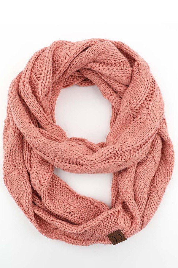 C.C Cable Knit Infinity Scarf - Womens Scarves - Big Sun Vernon  | Okanagan Beachwear
