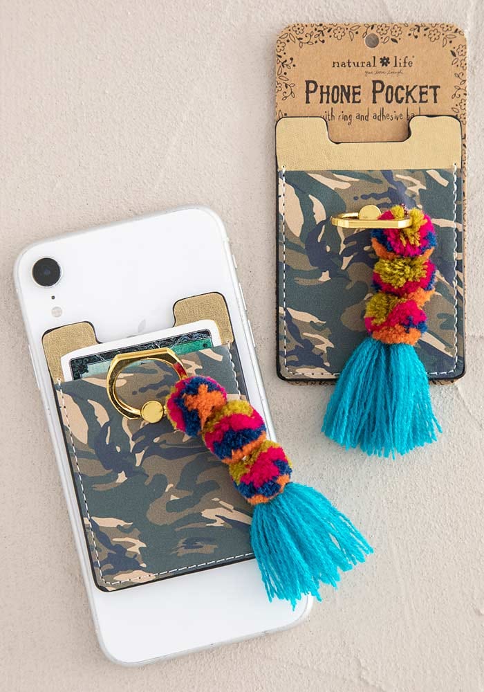 Natural Life Phone pocket Ring Tassel Camo - Home Decorations - Big Sun Vernon