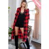 Sweet Lovely Plaid Button Up Long Shirt - Womens Dusters - Big Sun Vernon