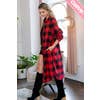 Sweet Lovely Plaid Button Up Long Shirt - Womens Dusters - Big Sun Vernon