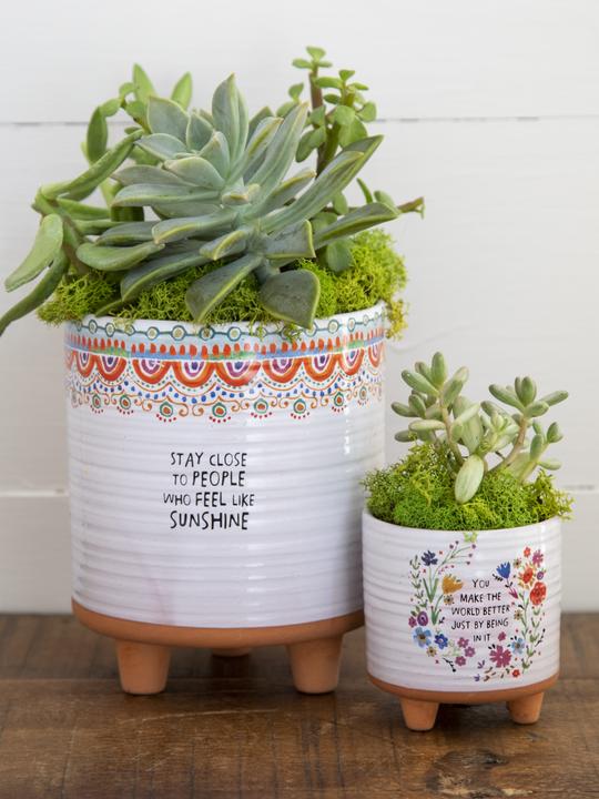 Natural Life Artisan Planter You Make The Word... - Planters - Big Sun Vernon