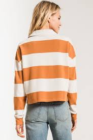 Z Supply Rugby Stripe Collared Shirt - Womens Long Sleeves - Big Sun Vernon