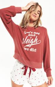 Z Supply Elle Sleigh Sweatshirt - Womens Long Sleeves - Big Sun Vernon