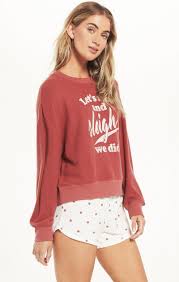 Z Supply Elle Sleigh Sweatshirt - Womens Long Sleeves - Big Sun Vernon