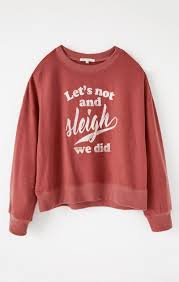 Z Supply Elle Sleigh Sweatshirt - Womens Long Sleeves - Big Sun Vernon