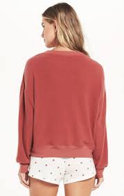 Z Supply Elle Sleigh Sweatshirt - Womens Long Sleeves - Big Sun Vernon