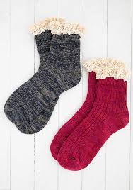 Natural Life Crochet Ruffle Sock Set 2pk - Socks - Big Sun Vernon