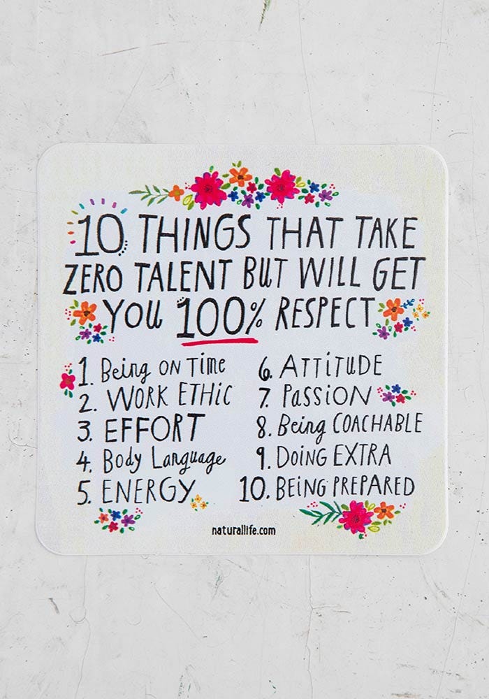 Natural Life Vinyl Sticker 10 Things Get - Stickers - Big Sun Vernon