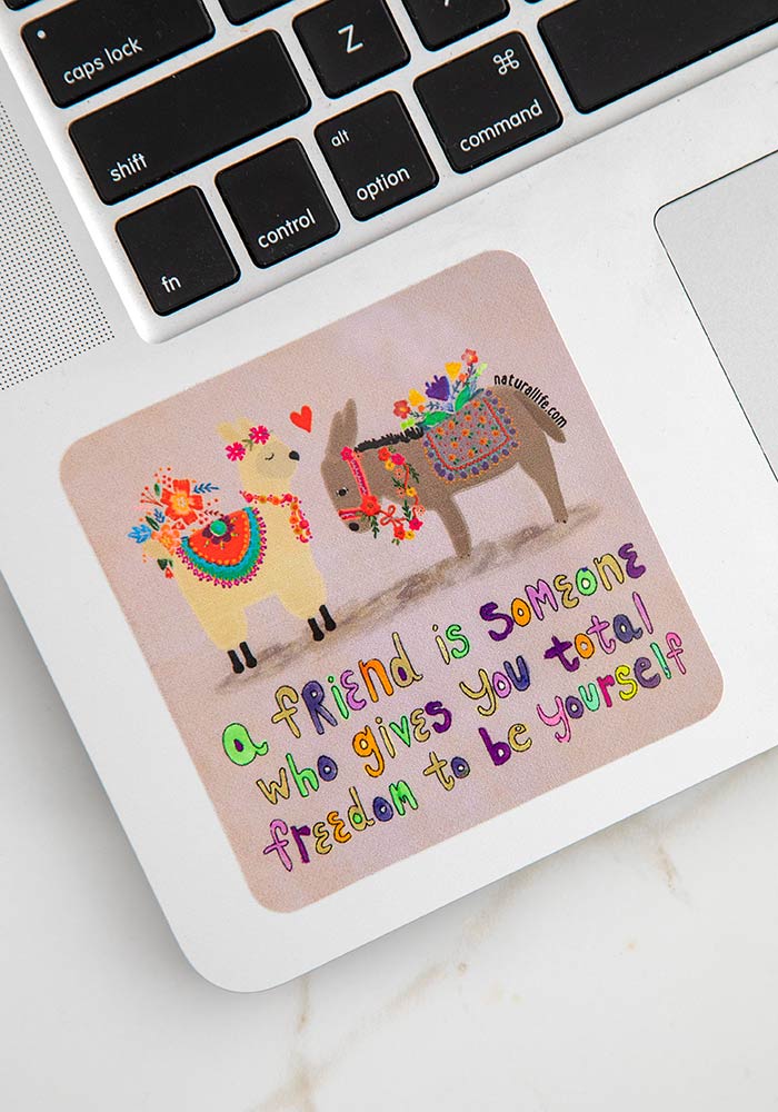Natural Life Vinyl Sticker Friend Gives - Stickers - Big Sun Vernon