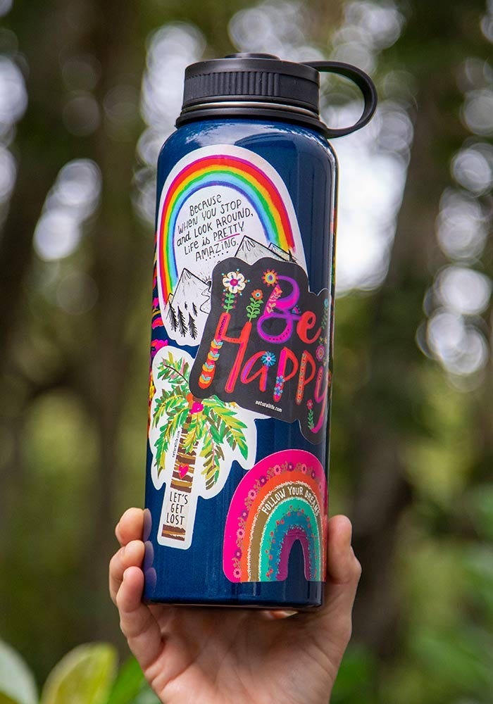 Natural Life Vinyl Sticker Be Happy - Stickers - Big Sun Vernon