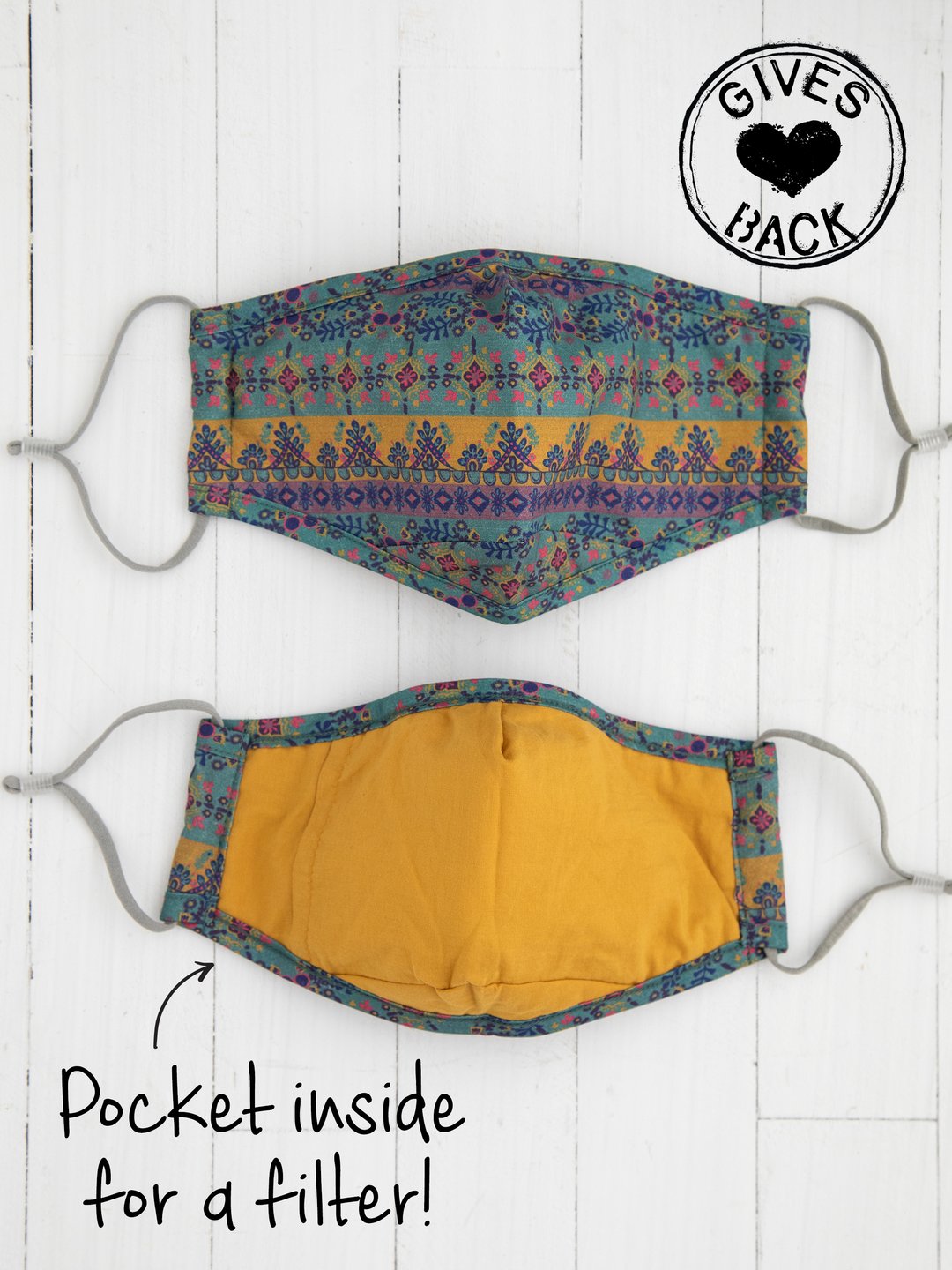 Natural Life Face Mask Teal - Womens Face Masks - Big Sun Vernon