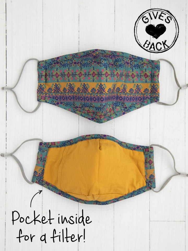 Natural Life Face Mask Teal - Womens Face Masks - Big Sun Vernon