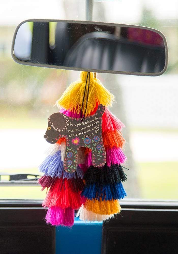 Natural Life Tassel Tie On Multi Stacked - Car Keychain - Big Sun Vernon