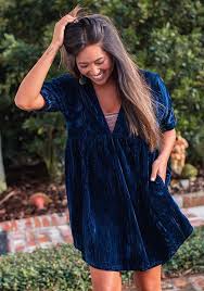 Natural Life Stella Velvet Dress - Womens Casual Dresses - Big Sun Vernon