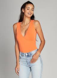 C'est Moi Bamboo Sleeveless Wrap Body Suit - Womens Tanks - Big Sun Vernon